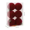Conjunto de Bolas de Natal Aveludadas de 8cm Enfeites Pendentes DIY Decoração de Árvore de Natal de Hotel/Shopping Bolas Enfeites em Estoque