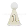 Sombrero de Fieltro con Tema de Margarita de Un Año con Una Flor, Sombrero de Cumpleaños Corona para Niños, Atrezzo para Foto de Disfraz de Fiesta de 1 Año