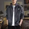 Cardigan abierto estilo americano para la primavera de 2026 con cuello alto, nuevo top deportivo casual de ajuste holgado para hombre primavera/otoño