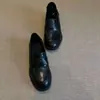Mocasines de piel de oveja estilo británico con tacón grueso, nueva colección otoño/invierno 2026, sin cordones, punta profunda, zapatos de cuero para mujer con tacón grueso