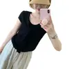 Camiseta de punto de manga corta tie-dye clásica, nueva de verano 2026, estilo coreano, versátil, casual, elegante, ligera, para mujer