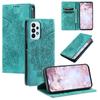 Adequado para Capa de Couro para Celular Samsung S24 A27 Toque de Pele Fosco Totem Em Relevo Carteira com Slot para Cartão Capa Magnética S23Fe