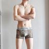 Ropa Interior de Malla de Seda de Hielo para Hombre Estilo Coreano Calzoncillos Distintivos Transparentes de Verano Transpirables Frescos de Moda para Hombre