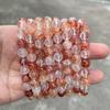 Jingde joyería flor de goma roja natural pulsera de cristal moda buena suerte pulsera de cristal retro fábrica de joyería al por mayor