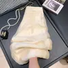 150 Calças Largas de Tule de Alta Qualidade Curtas Femininas Primavera e Verão Elegantes de Cintura Alta Casuais Slimming Calças de Perna Reta