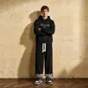 Pantalones de pana para hombre con dobladillo enrollado, diseño de moda de otoño, pantalones casuales, marrones, de pierna ancha, de pierna recta, pantalones largos