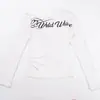 Camiseta de Manga Larga de Moda para Mujer en Otoño e Invierno, Cuello Redondo, Corte Ajustado, Top Básico de Longitud Media