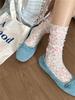 Calcetines de mujer estilo coreano con lazo y encaje apilables para primavera y verano