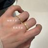 Anel S925 Prata de Lei Médio Antigo Trefilado Diamante Solitário Anel Liso Luxo Leve Combina com Tudo Exquisito Único Anel de Casal Anel de Casamento de Diamante