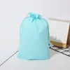 Bolsa de almacenamiento de color PE esmerilado con cordón, bolsa con cordón para cosméticos, bolsa de embalaje para ropa interior y calcetines