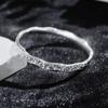 Hielo Roto plata pura 9999 pulsera de plata esterlina diseño nicho pulsera de plata maciza celebridad de internet Pulsera Nueva Ola regalo