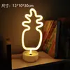 Lâmpada de Mesa para Modelagem LED Neon Transfronteiriça Lâmpada de Atmosfera Celebridade da Internet Decoração de Quarto para Festas de Natal Lanterna