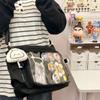 Nueva Bolsa Mensajera Estilo Universitario para Mujer, Gran Capacidad, Versátil, Simple, Bolsa Transparente para Dolor, Bolsa de Hombro Cruzada para Clase de Estudiante