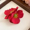 Pasador de Flor de Tela Estilo Vacaciones Súper Hada, Gama Alta, Exquisito, Pinza de Pato Versátil, Diseño de Moda, Elegante Accesorio para el Cabello