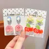 Pinzas de Oreja de Corazón de Colores con Lazo y Durazno Brillante 3D para Niñas, No Requieren Perforación, Accesorios para Orejas sin Dolor