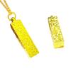 Tienda de Oro Mismo Estilo Oro Arena CNC Hielo Triturado Brillante Colgante de Barra de Oro Pequeña Cadena de Suéter Collar de Barra de Oro Pequeña Fortuna Viniendo