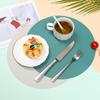 Uma Variedade de Sousplats de Silicone Espessos Multicoloridos da Amazon Cor Morandi Estilo Escandinavo Utensílios de Mesa para Crianças Almofada de Isolamento Estilo Ins