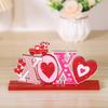 Mingguan Decoraciones de San Valentín Transfronterizas Adornos de Virutas de Madera Corazón de Madera Mesa de Escritorio Mesa Mesa Central Decoraciones para Fiestas