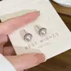 Pendientes de Tachuela Perla Rosa Manta para Mujer Simples Elegantes Lujo Ligero Gama Alta Pendientes de Girasol 2026 Nuevos Accesorios para Pendientes