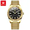 Oris Olevs Reloj de Lujo con Logo para Hombre Moda Luminoso Resistente al Agua Negocios Correa de Acero Reloj para Hombre