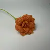 Flor de Rosa Puntiaguda Tejida a Mano de Alta Gama Flor Artificial de Lana Ganchillo Flor de Rosa Puntiaguda Flor de Lana Rosa Puntiaguda