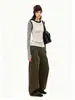 Suéter de punto retro de estilo francés con bloques de color, cuello redondo, manga larga para mujer, otoño, simple y elegante, ajuste ceñido, camiseta básica