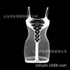 Lencería Sexy para Mujer Uniforme Tentación Conjunto Encaje Transparente Atuendo Medias de Red Sexy Body Talla Grande