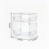 Mesa de noche transparente acrílica personalizada, gabinete de almacenamiento de acrílico para sofá del hogar, estante de acrílico para mesita de noche de dormitorio