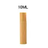 Botella de Cuentas de Bambú Natural y Madera 10ml Botella Vacía de Cuentas para Aceite Esencial Perfume Masaje Embotellada para Proteger de la Luz
