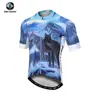 Ropa de Ciclismo de Verano Xintown Nuevo Maillot y Pantalones de Ciclismo Set Corto Lobo Nieve Pico Verano Maillot Corto de Ciclismo para Hombre