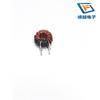 Inductor de modo común toroidal T9 * 5*3 0.6 cable rojo y enrollado 9 vueltas 4A 400uH bobina inductora de anillo magnético de fábrica