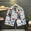 Pantalones de Playa de Seda de Hielo para Hombre Pantalones para Hombre de Cintura Media Transpirables Delgados Frescos de Verano Shorts Juveniles de Cuatro Esquinas Pantalones Casuales de Cabeza
