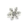Anillos para Servilletas Copo de Nieve Navideño Transfronterizos Hotel Restaurante Vajilla Decoración Soportes para Servilletas de Metal Plateado Venta al Por Mayor