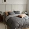 Conjunto de quatro peças estilo nórdico de luxo leve 100% algodão de fibra longa simples lençol de algodão de duas peças capa de edredom roupa de cama 4