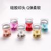 Nuevo sello de silicona para nail art transfronterizo, galvanizado, grande, cabezal de impresión completamente transparente de 3.8 cm con cubierta, herramienta de impresión DIY
