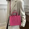 Estilo Minimalista Diseño de Color Sólido Maletín de Moda de Gran Capacidad para el Trabajo y los Viajes Estilo Coreano Bolso Cuadrado Pequeño Portátil de un Solo Hombro para Mujeres