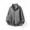 Novos cardigans de outono e inverno, suéteres de tricô, jaquetas unisex de cor sólida com zíper, populares e da moda, atacado de comércio exterior transfronteiriço