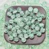 Fornecimento direto da fábrica de contas de vidro flor estourada para desenho, contas de vidro com fio de prata, contas de cristal flor estourada, acessórios de joias semiacabados para DIY