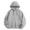 Sudadera de punto medio cepillada con cremallera y capucha para hombre, talla europea, importación europea, para primavera y otoño