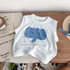 Chaleco de Malla Transpirable con Diseño de Rana con Pajarita y Elefantito Bebé, Camiseta sin Mangas para Bebés y Niños Pequeños, Estilo Verano
