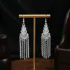 Brincos Retro Estilo Minoritário Miao Prata Europeus e Americanos Estilo Boêmio Personalizado Brincos Longos com Franja de Flor