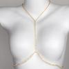 Explosiones Transfronterizas Sexy Cadena de Pecho de Pedrería Moda Europea y Americana para Mujer Collar de Cuello de Diamantes Completos Cadena Corporal Cadena de Pecho Accesorios