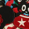 Nuevo Parche Autoadhesivo de Animales de Dibujos Animados Gato Payaso Parche Bordado Accesorio Hecho a Mano Parche de Tela