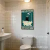 Calcomanías termoadhesivas hechas a medida para uso transfronterizo, con divertidos diseños temáticos de gatos, café y baño, adecuadas para decoración del hogar y arte de pared