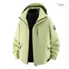 Chaqueta funcional exterior del mismo estilo de Luotuo para mujer, chaqueta de plumón tres en uno, chaqueta de montañismo a prueba de viento e impermeable para otoño e invierno para hombre