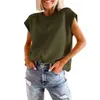 Roupas Femininas Europeias e Americanas Transfronteiriças Verão 2026 Novo Estilo Feminino Gola Redonda Tricô Blusa Camisa Casual Estilosa