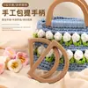 Al por mayor del fabricante Broche Metálico con Forma de D de Madera para Bolso de Mano, Asa de Metal Semicircular para Caja de Regalo, Anillo de Mango de Madera Accesorios para Bolsos