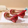 Nuevo Estilo Otoño Zapatos de Princesa con Lentejuelas para Niñas Zapatos de Tacón Alto para Actuación de Baile de Niñas Zapatos Individuales para Niños de Dos Usos