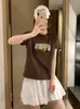 Camiseta de algodón acanalado de trece filas, fuente física, para mujer, directo de fábrica, con mangas acanaladas, corte ajustado, top de manga corta, exclusivo de venta al por mayor de verano