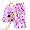 Pijama Infantil 2025 Primavera e Outono Algodão Imitado Manga Longa Conjunto de Roupa de Casa Novo para Meninos e Adolescentes Estudantes